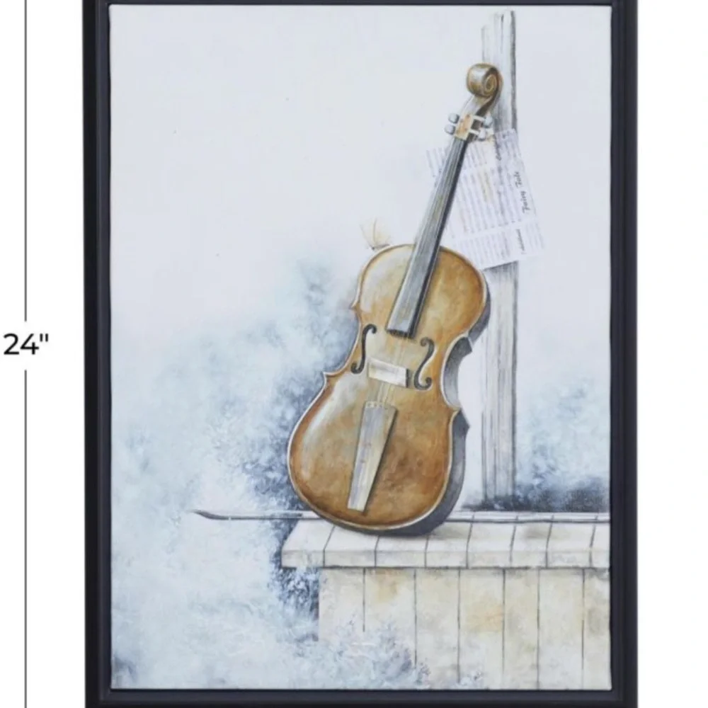 Violin hand painted